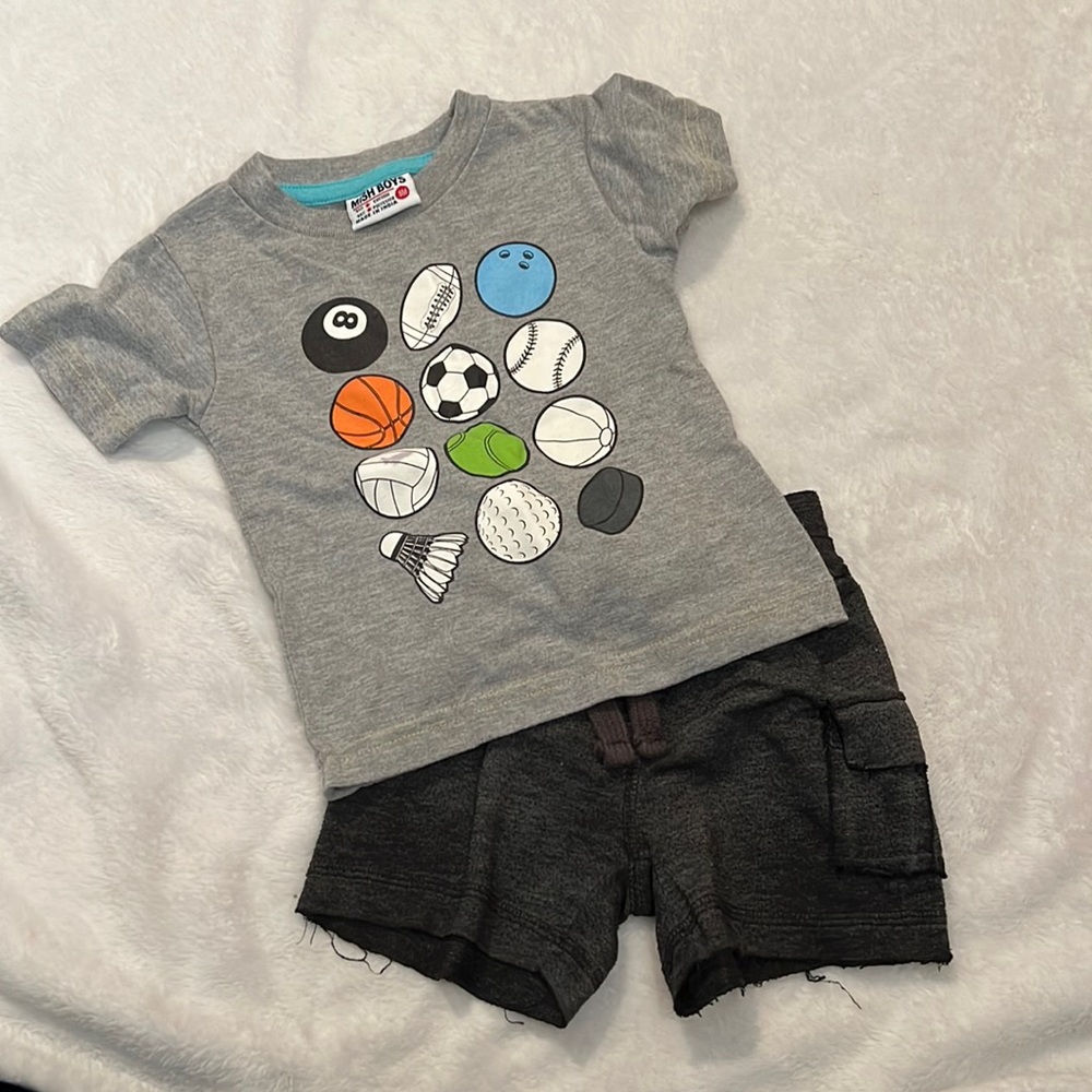 Mish boys shirt and short set